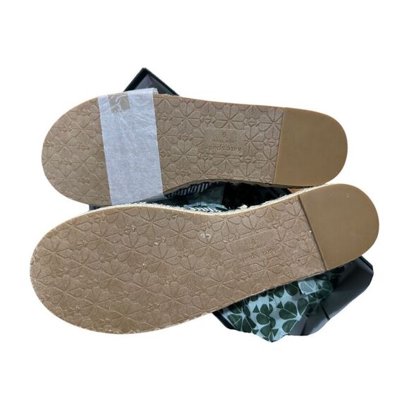 Kate Spade Saltie Shore Espadrille Blue/White Slip On Slide Sandal Sz 9B - Picture 7 of 8